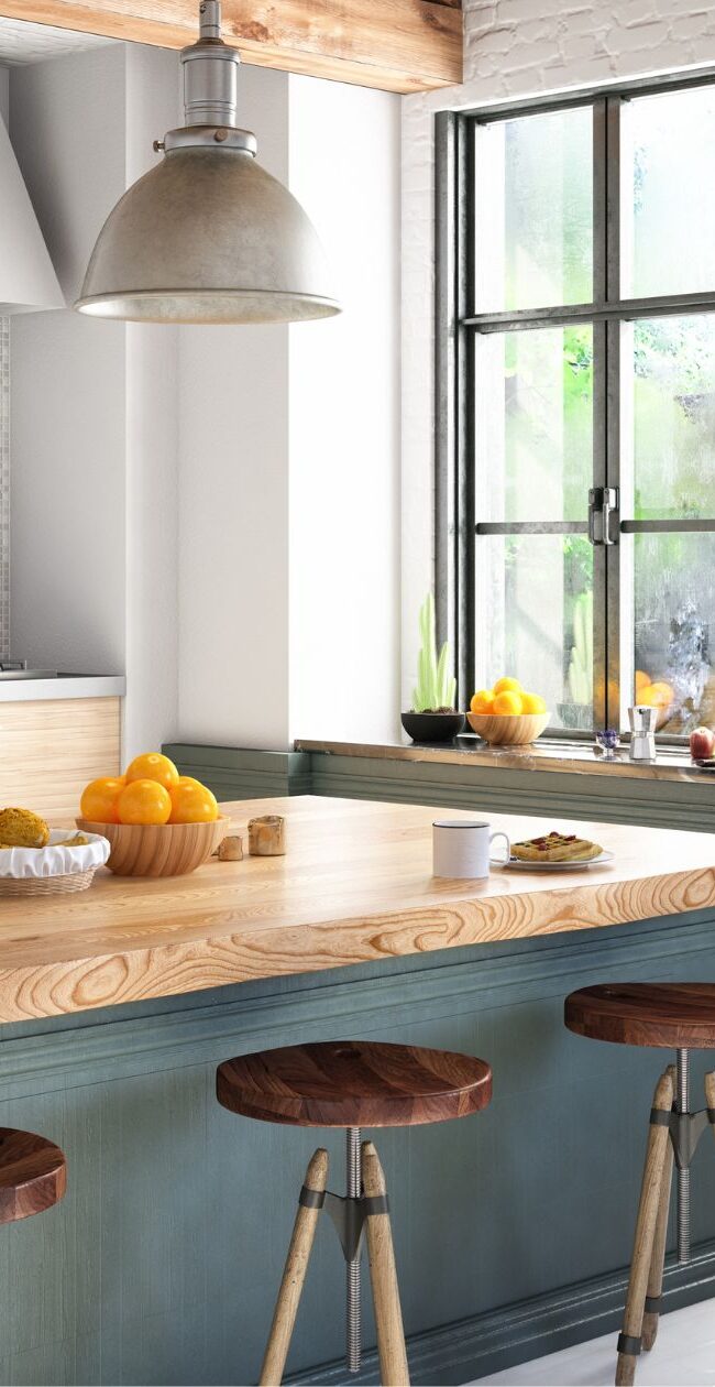 Loft wnętrza w stylu industrialnym